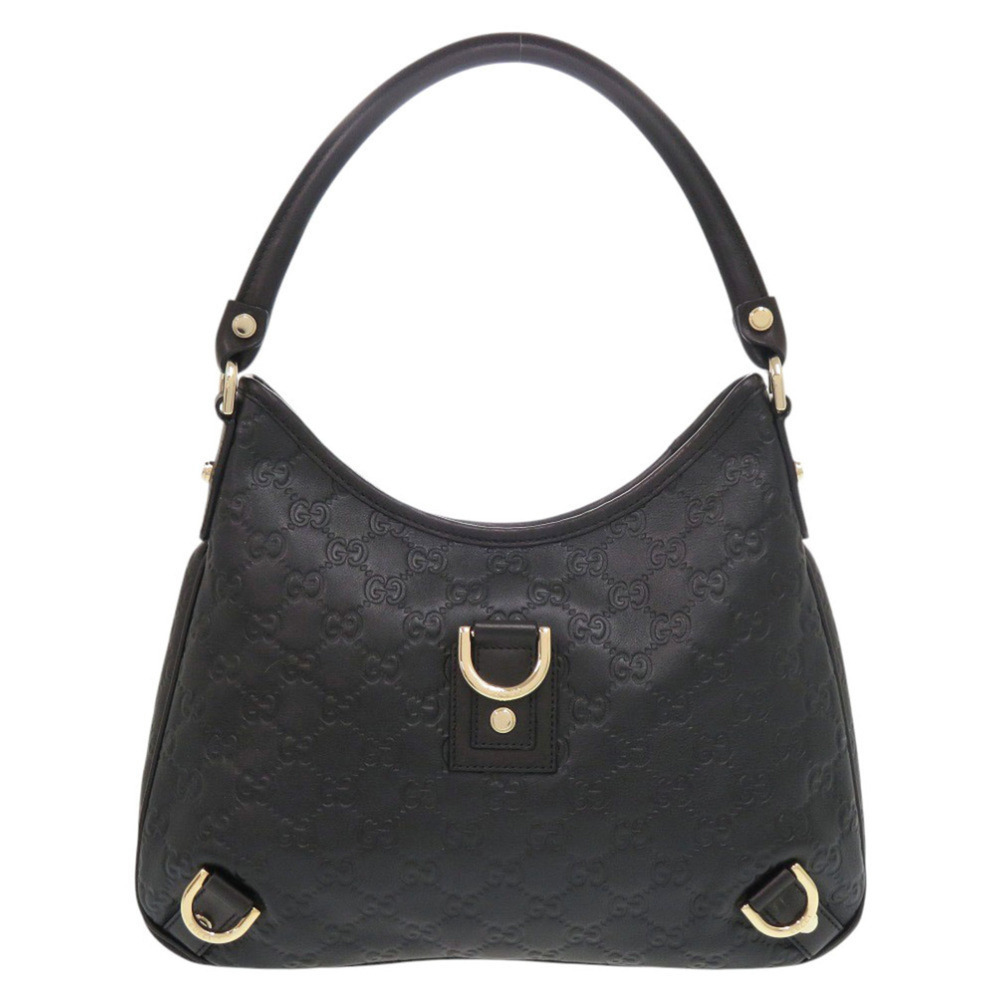 GUCCI Black Leather Shoulder Bag